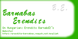 barnabas erendits business card